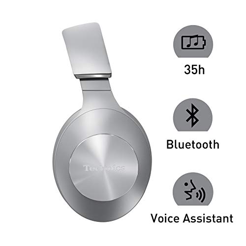 Technics EAH-F50B Premium Bluetooth Kopfhörer Over Ear (High Resolution Audio, kabellos, 35h Akku, Schnellladen) silber - Image 4