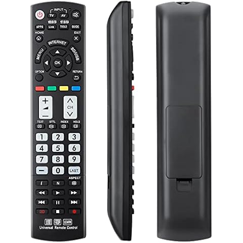 Angrox Replaced Remote Control for Panasonic TV, Compatible for All Panasonic VIERA LCD LED HDTV 3D Smart tvs, with Teletext button Cover