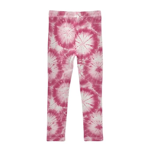 Boccsty Pink Tie Dye Girls Leggings Kids Yoga Pants Dance Active Tights 4T2