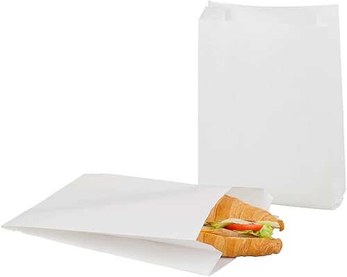 Miniatura 25 de Restaurantware -Bag Tek - Bolsas de aperitivos de 4.9 x 3 x 8.7 pulgadas, 100 bolsas de papas fritas a prueba de grasa, duraderas, bolsas de papel