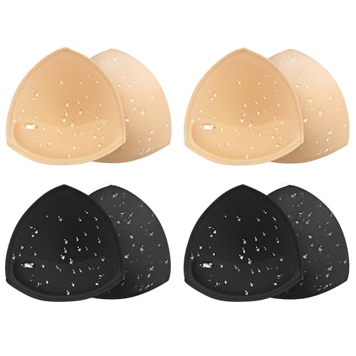 Image of BeaGirl Waterproof Swimsuit Bra Pad Inserts 4 Pairs,Push up Sewn Padded Bathing Suit Insert for Swimsuits Sport Bikini