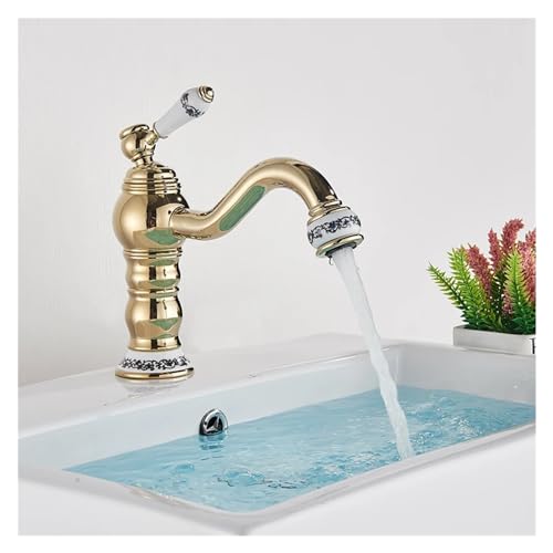 Mitigeur thermostatique lavabo chrome avec cache pour salle de bain rétro - 6