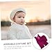 TINEASUR 1set Fashionable Newborn Photography Costume Bear Ear Hat and Lovely Suspenders Soft Breathable Hand-woven Outfit for Adorable Photo Sessions