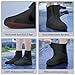 RINJOY Waterproof Shoe Covers Non-Slip Rain Shoe Covers Reusable Silicone Shoes Covers For Rain Resistant Rain Boots For Men Women Outdoor Overshoes Protection