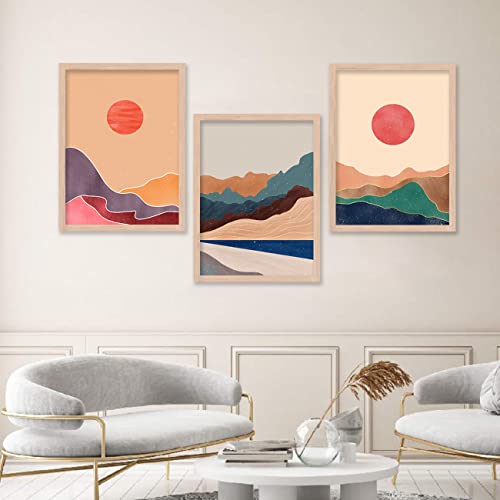Image of Kotart Modern Wall Art Framed Painting for Wall Decoration - Wall Painting for Living Room, Bedroom - Big Size Wall Painting for Wall Decor (Multi, Framed) Set of 3 (Large, Painting 05)