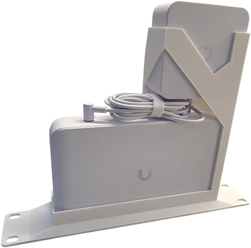 10" Network Rack Mount Compatible with UniFi Lite 8 PoE Switch Ubiquiti USW-LITE-8-POE 52W (White)