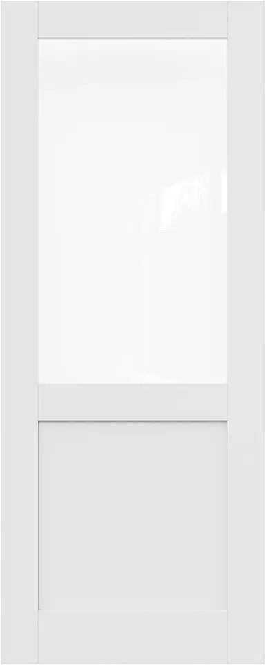 Glass Pocket Doors: 5 Stylish Design Ideas for Modern Spaces 7 32x80 Half-Lite Clear Glass Sliding Door Slab — Pre-Finished