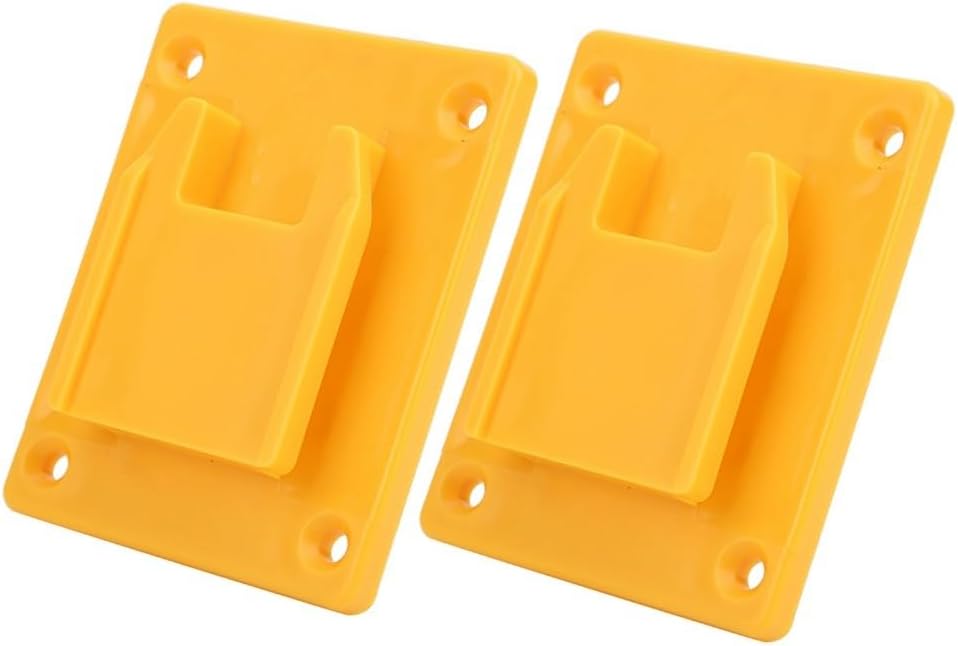 2PCs Suitable for Milwaukee M18 18v / 20V Power Tool Machine Wall Shelf Fixing Devices(Yellow)
