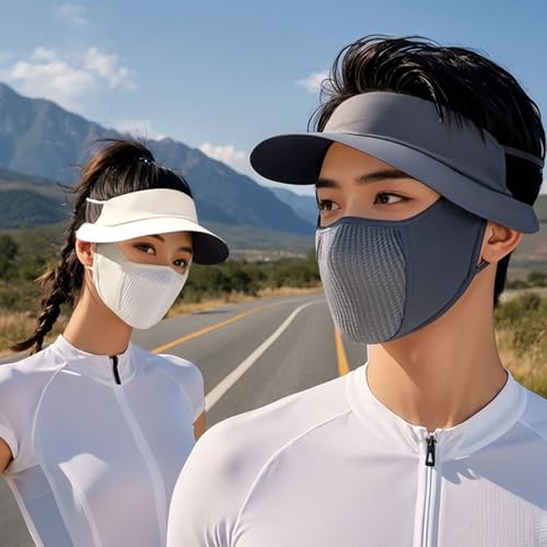 Mascarilla facial unisex con protección solar UPF 50+ y visera amplia miniatura 7