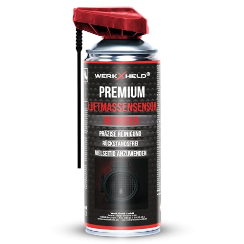 Werkxheld Luftmassenmesser-Reiniger Luftmassensensorreiniger | 400 ml | Präziser Reiniger für Luftmengensensors | Rückstandsfrei & Schonend | Verbessert Sensorleistung & Motoreffizienz