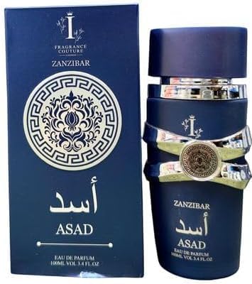 Asad Eau de Parfum for Men – Luxury Arabic Fragrance - Intense Oud & Vanilla Blend | Long-Lasting Masculine Scent | Premium 100ml EDP Spray (Asad Blue)