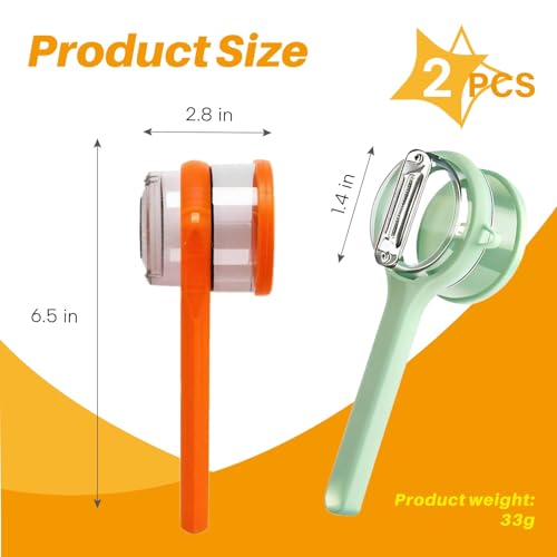 Image of 2PCS Upgrade Fruit Vegetable Peeler with Container, 2026 New Special Potato Peelers for Kitchen, Double-Sided Stainless Steel Apple Peeler with Box Storage