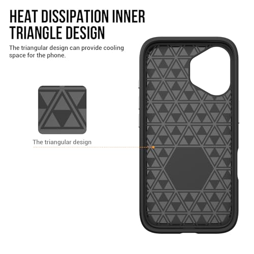 Image of NOXO Ultra-Hybrid Triangle Back Case Cover for iPhone 17, | Shockproof Design | Camera Protection | Soft TPU & Rugged PC | Bumper Case Cover for iPhone 17, (Deep Purple)