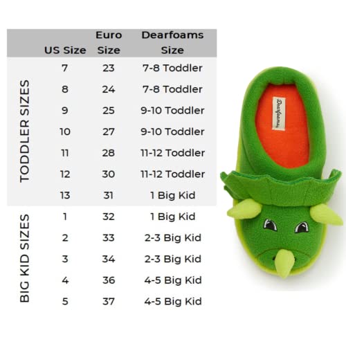 Dearfoams Unisex Child Kids Peyton Animal Character Clog Slipper, Green Dinosaur, 1 Big Kid Us #TOP4