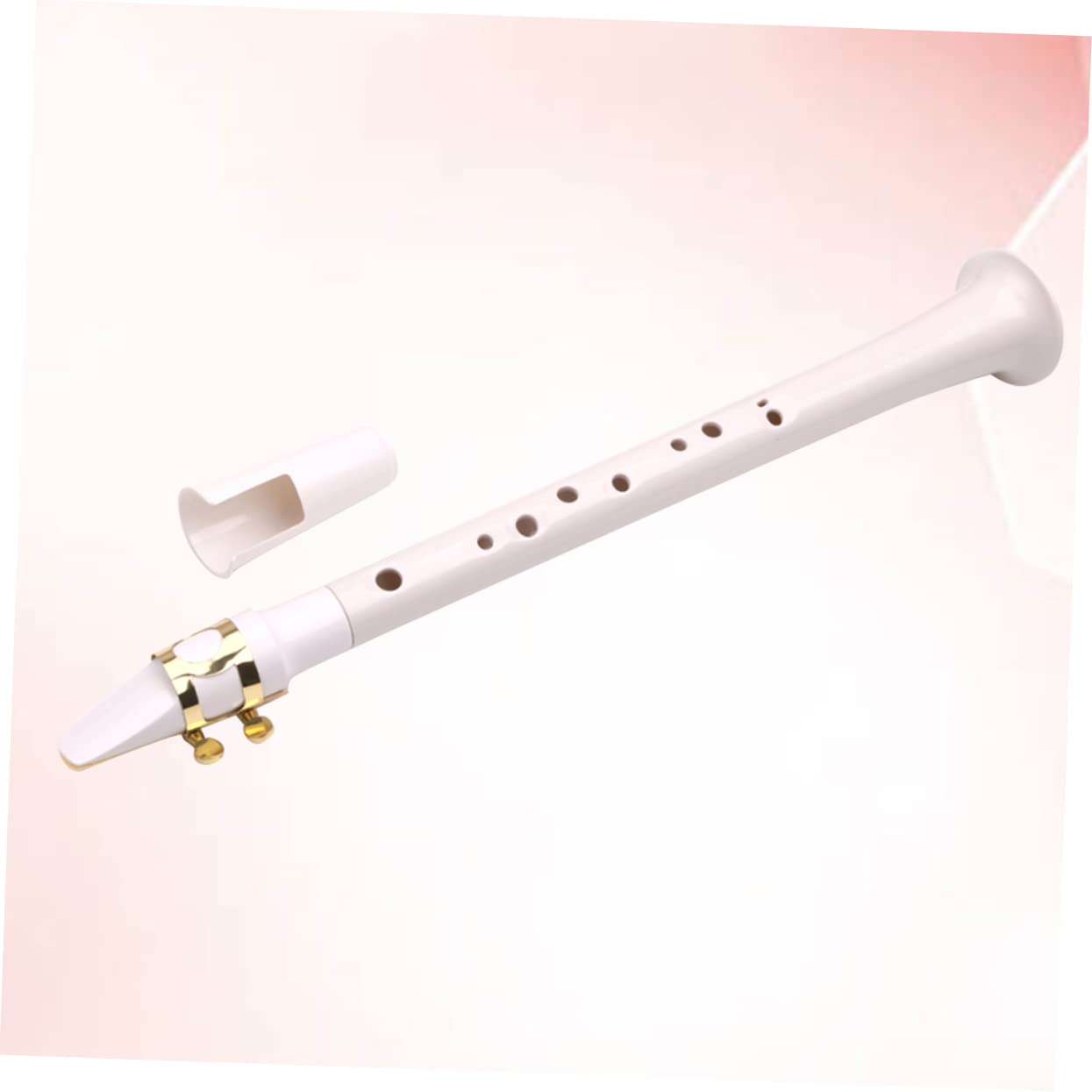 Taschensaxophon 8-loch Kleiner Saxophon aus Kunststoff Tragbares Weißes Holzblasinstrument Handgefertigt Kleines Tasche Saxophon für Anfänger und Unterwegs