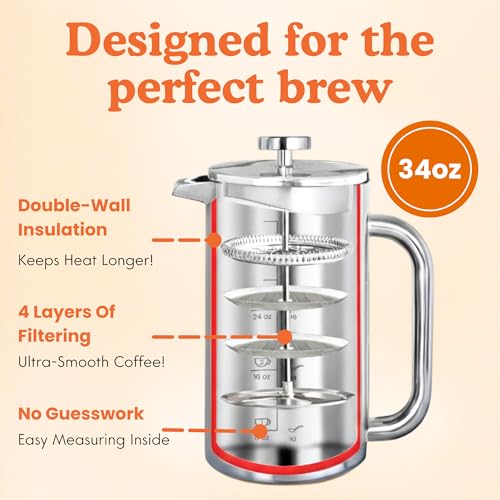 Ziruma Surgical Steel French Press
