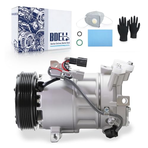 BDELI - Air Conditioner AC Compressor Compatible with Nissan Sentra 2013-2019 L4 1.8L Nisan Sentra 2017 2018 2019 L4 1.6L 2014-2015 Nissan Tsuru L4 1.6L CO29072C 926003SH0A 98585 6-Groove Pulley