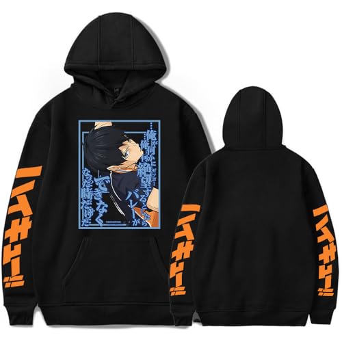 LKY STAR Unisex Sudadera con Capucha Haikyuu Merch Hombre Mujer Hoody Hinata Shoyo Cosplay Sweatshirt XXS-4XL