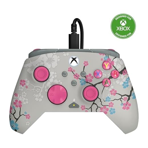 Turtle Beach Rematch Advanced Cherry Blossom Wired Gaming Controller Lizenziert für Xbox Series X, S, Xbox One und Windows PC, mit zuweisbaren Tasten und Rumble-Feature-Motoren