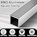 Zonon 6063 Aluminum Square Tubing, 1