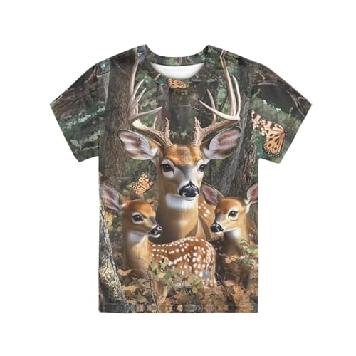 Image of Xhuibop Kids Tshirts Girls Boys 3-16 Years Summer Clothes for Teens Loose Fitting Tops