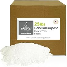 General Purpose Paraffin Wax Beads 25lb - Bulk Wax for Candle Making, Canning, Waterproofing, Furniture/Metal Preservation DIY Projects. 100% Fully Refined Paraffin Candle Wax, Cera para Velas