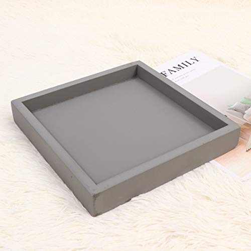 Doitool Plant Saucer Tray Garden Plant Pot Tray Thicken Plastic Plate Flowerpot Tray Multi-Functional Household Potted Support Leakproof Potted Base (Grey, Interior 20X20Cm) #TOP1