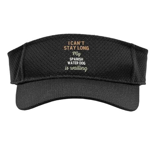 Cute Spanish Water Dog Mom Dad Breed Owner Love Puppy Sport Sun Visor, Adult, One Size, Black