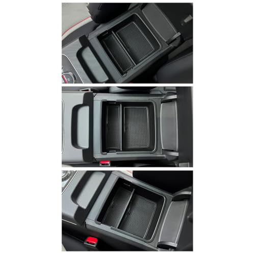 Caja almacenamiento reposabrazos para BYD King organizador de consola central de plastico negro 6