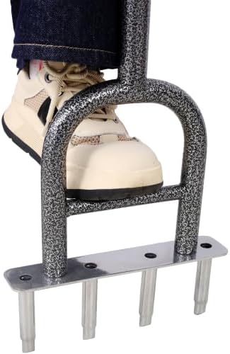 Lawn Coring Aerator, 4 Corer Plug Aerator Tool with Soft Rubber Grip, Manual Grass Aerating Tool, Garden Tool & Cleaning Hand Tool for Loosening Soil and Improving Lawn Health