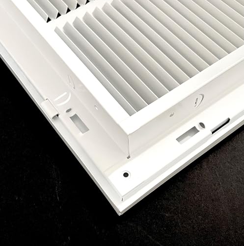 KOMPELL AIRE 24" W x20 H Stamped face Steel Filter Return Grille White Powder Coating with Frame Overall Outside Dimension 26.6"x22.6" (Fits 24" x 20" Duct Opening) by KOMPELL AIRE - Used condition - Image 3
