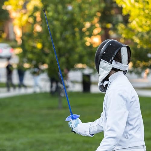 F Fityle Épée d'escrime pour Enfants, Accessoire de Cosplay à Prise Confortable, 39 Pouces, Jouet d'escrime léger et Portable, épée d'entraînement d'escrime, Feuille Bleue – vue 4