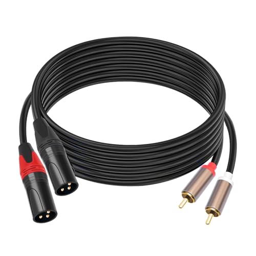 Cable RCA a XLR de 16 Pies para Conectar un Amplificador o Mezclador en tu Sala de Música