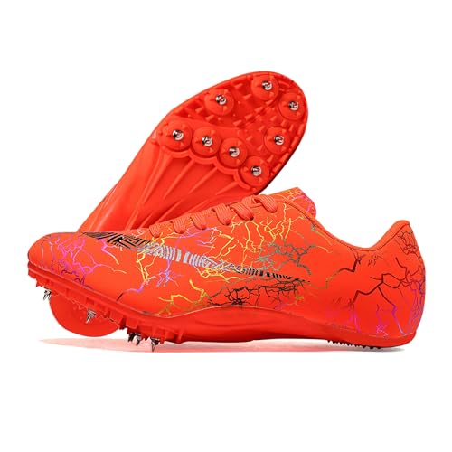 Jokvaex Tênis de corrida masculino e feminino com spikes para meninos e meninas, tênis de atletismo