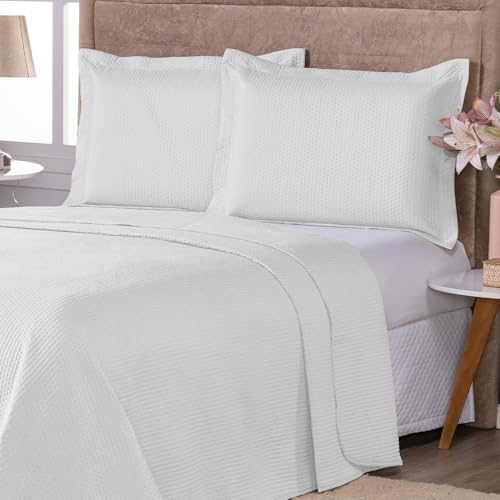 FV Enxovais Colcha Siena Para Cama de Casal Tecido 200 Fios Microfibra Leve Dupla Face e Toque Macio