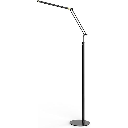 Cocoweb High Powered, dimmable, LED Floor Lamp - FLED-GPS (Black Brass)