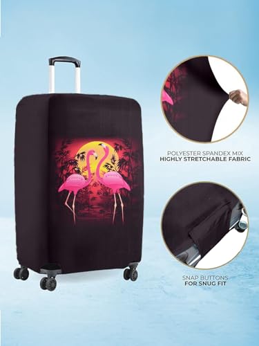 Image of Cortina Abstract Design 55 Cm 20 Inch Polyester-Spandex Eco-Friendly Hard-Sided 4 Wheels Spinner Travel Suitcase Protective Cover Luggage Protectors Anti Scratch /Dust Pack Of 1 (Blue 9)