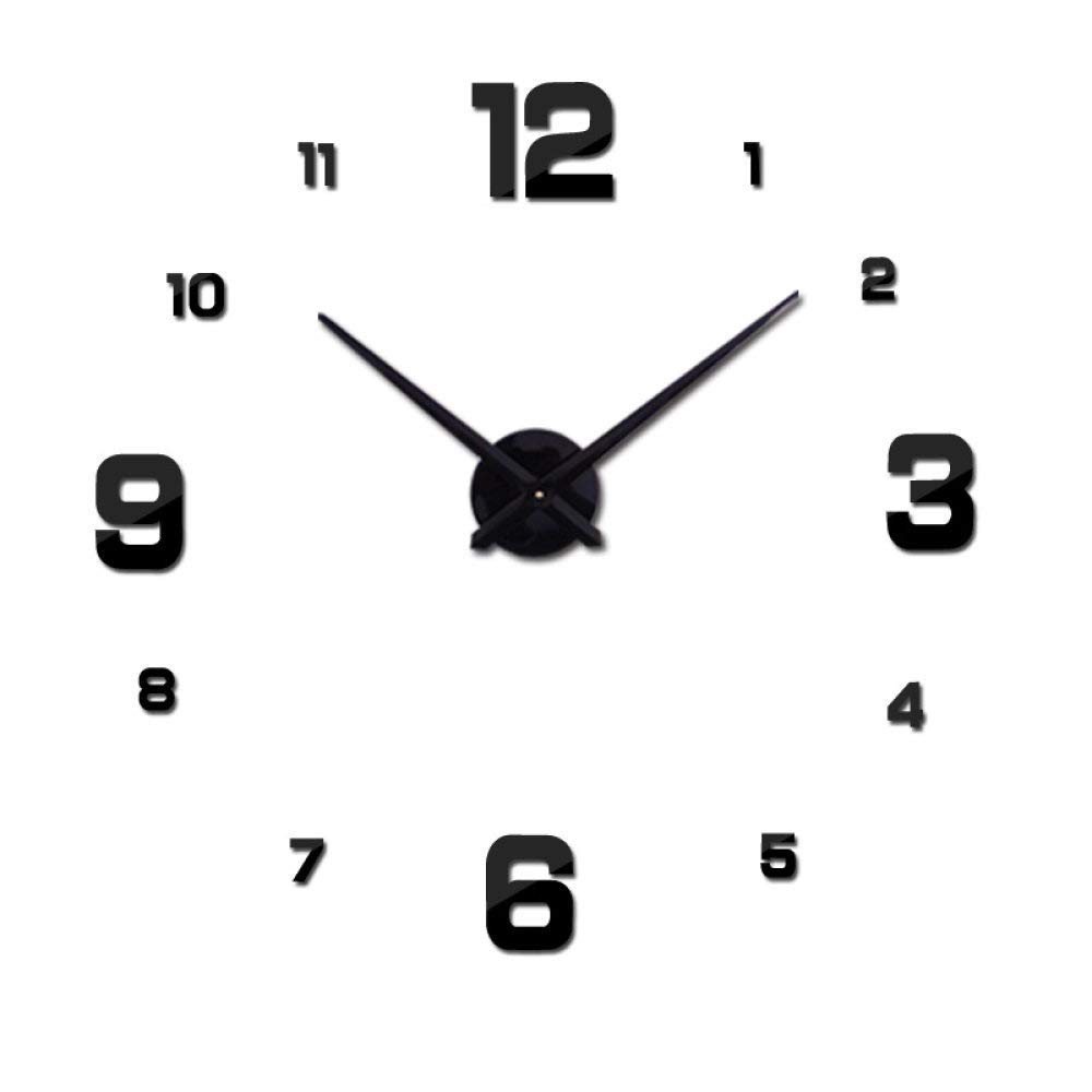 Grande horloge murale 3D pour habiller un mur vide sans percer salon