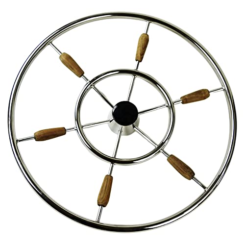 Marine City 304 Grade Stainless Steel 6 Spokes Attractive Steering Wheel 24 Inches Diameter For Marines – Boats – Yachts (Pack Of 1) #TOP23