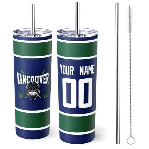 Image of ANTKING Vancouver Tumbler 20oz Travel Mug Custom Name Number Gifts | Stainless Steel Insulated Coffee Cup for Men Women