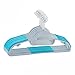 Mighty Hanger Heavy Duty Lightweight Clothes Hanger, Nonslip Shoulder and Swivel Steel Hook, 16.5 x 9 x 0.15-Inch, 20 pcs, Baby Blue