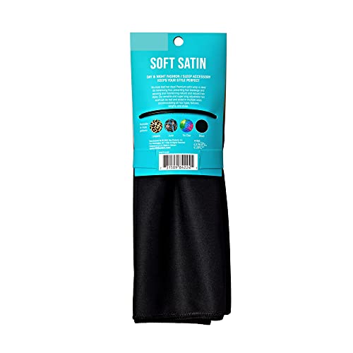 KISS COLORS & CARE Soft Satin Wrap Scarf - Black, Long Lasting, Multi-Purpose, Soft Premium Scarf For Minimizing Frizz, Preventing Breakage & Securing Hair Styles, Wigs & Weaves For All Hair Styles2