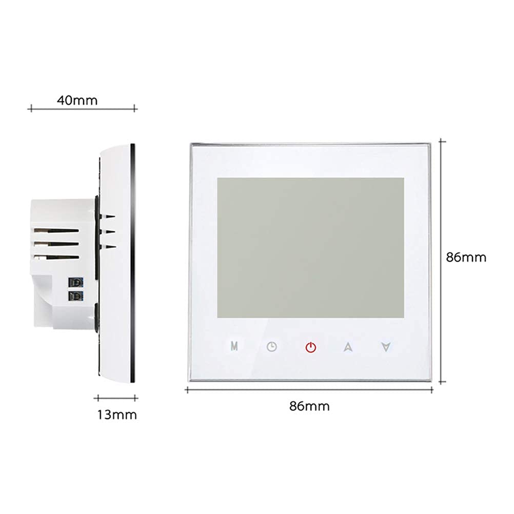 Termostato WiFi calefacción Agua y Suelo Radiante programable 5A | 95-245VAC Regulador de calefacción WiFi con asistentes de voz Alexa y Google Home integrados