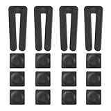 PATIKIL 4 Sets High Calibration Fan Blade Balance Tool Includes 4 Pcs Plastic Clips and 12 Pcs Metal Adhesive 5G Weight, Black
