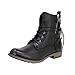 Produktbild Fitters Footwear That Fits Damen Stiefelette Vera PU Schnürstiefelette mit Reißverschluss Übergröße (43 EU, schwarz)