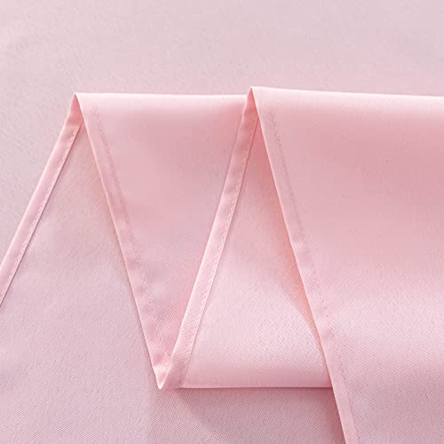 Mysky Home 2Pack Pink Tablecloth 60X84 Inch Rectangle Table Cloth For 4 Feet Table- Wrinkle Resistant Washable Polyester Table Cover For Dining Party And Camping #TOP5