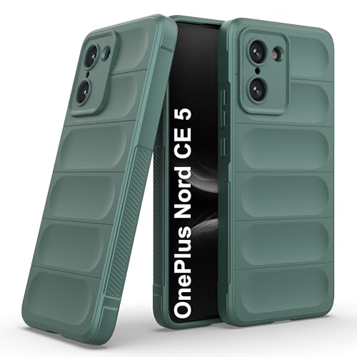 Image of Zapcase Back Case Cover for OnePlus Nord CE 5 | Compatible for OnePlus Nord CE 5 Back Cover | Liquid Silicon Magic Case with Camera Protection | Dark Green