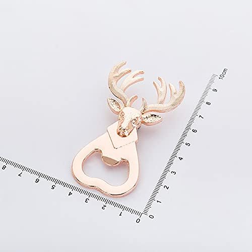 鹿の頭の形をしたギフト10個セット。ウェディングギフト、クリスマスパーティーギフト、ベビー洗礼装飾ボトルオープナー。様々なマイルスト