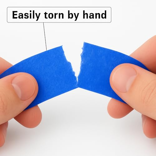 Image of 4 Pack Blue Painters Tape - Masking Tape 0.25 inch, 0.50 inch, 0.75 inch, 1 inch Wide - Multi-Surface, Smart Adhesion, Multi-Size Pack - 360FT Total - Paint Tape for DIY, Labeling, Art, Car (#3910)