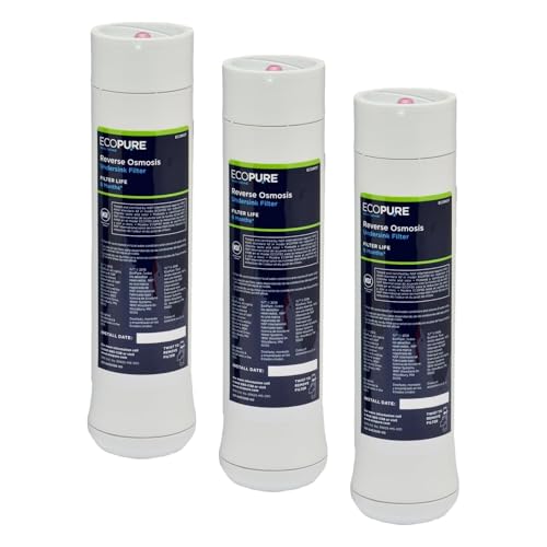 Image of EcoPure ECOROF Reverse Osmosis Replacement Filter Set - Fits ECOP30 & Select Kenmore RO Systems - NSF-Certified - Reduces Lead, Chlorine, TDS & More - 6-Month Life - Easy Filter Changes (Pack of 6)